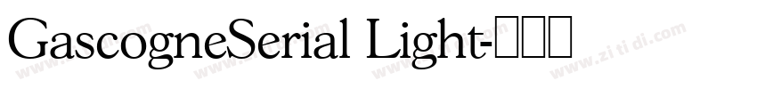 GascogneSerial Light字体转换